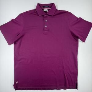 Greyson Polo Shirt Mens Large Purple Stretch Knit Short Sleeve Performance Golf